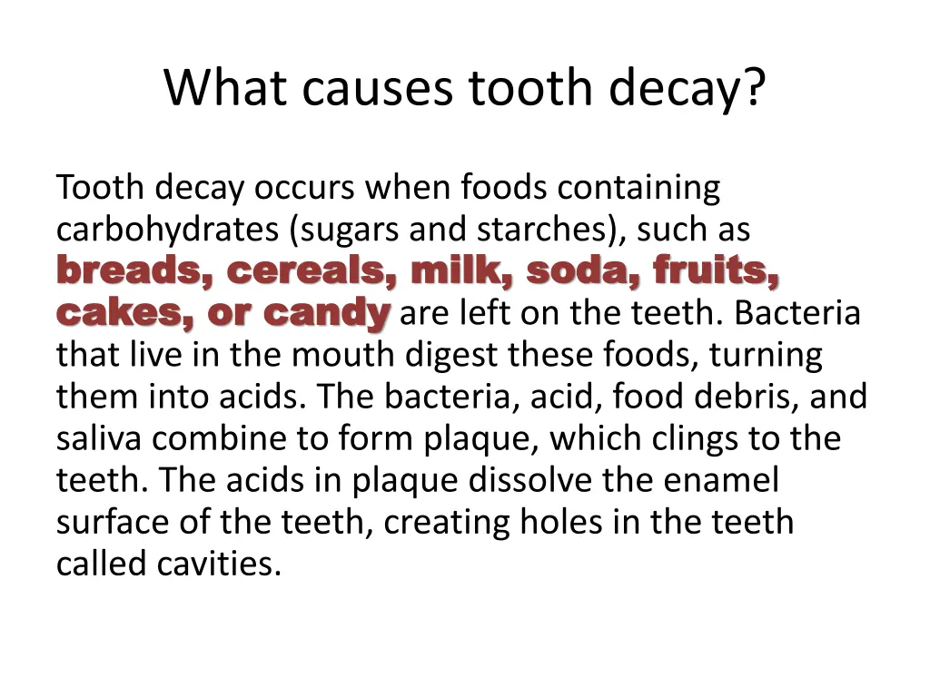 what causes tooth decay