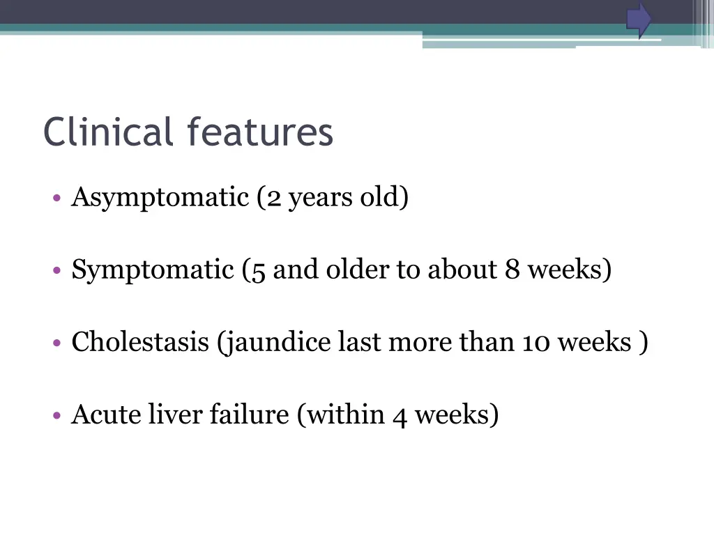 clinical features