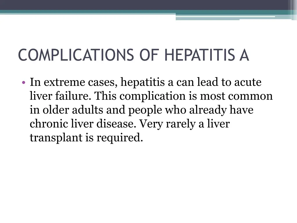 complications of hepatitis a