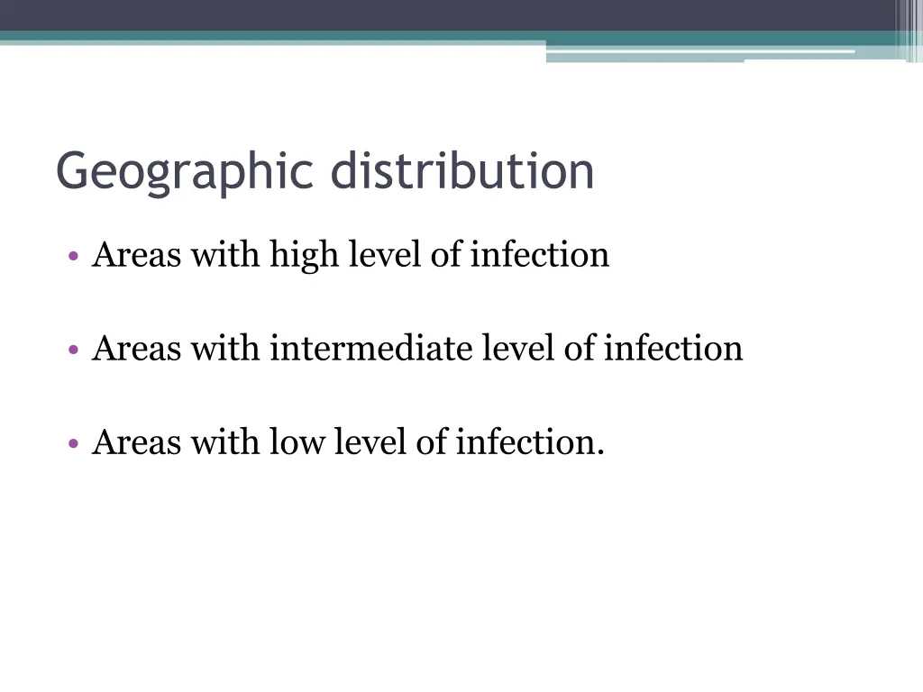 geographic distribution