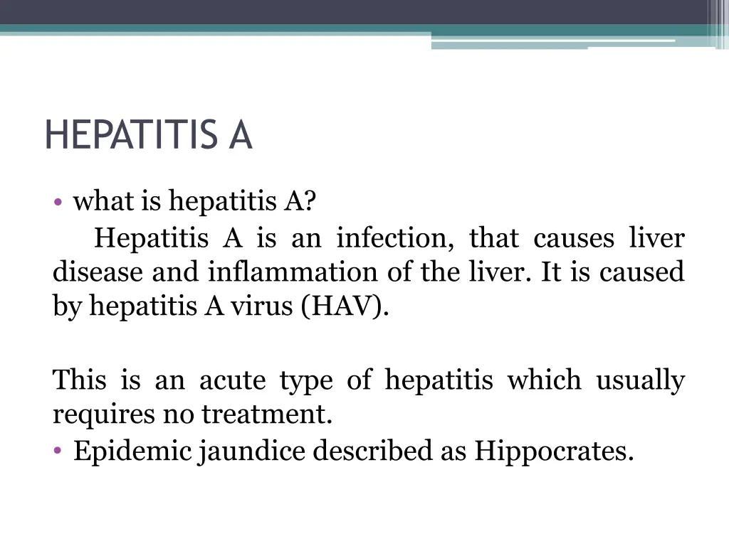 hepatitis a
