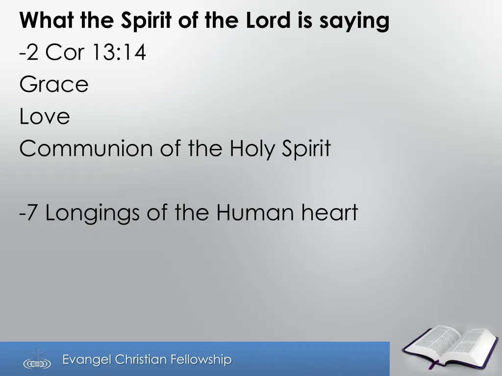 what the spirit of the lord is saying