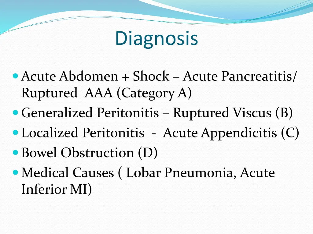 diagnosis