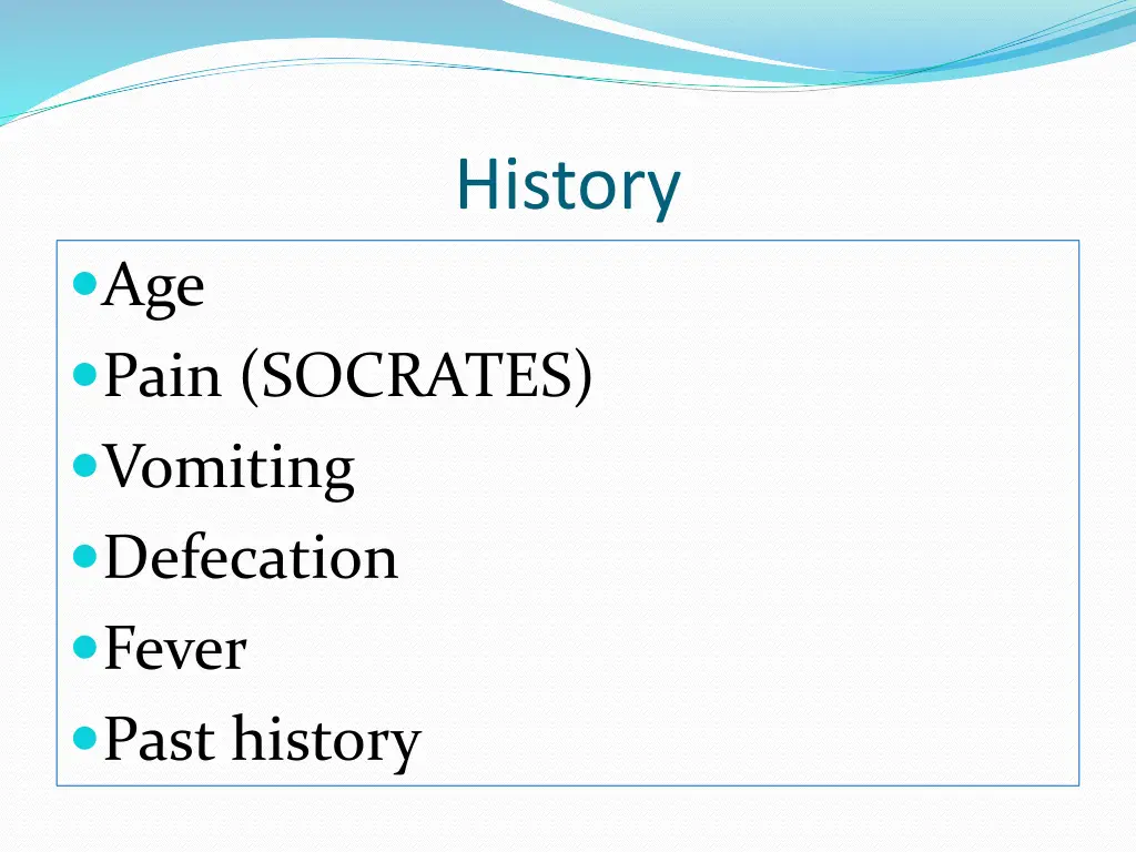 history