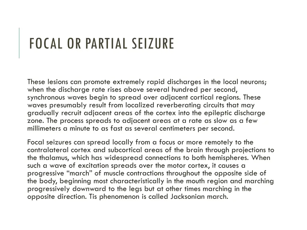 focal or partial seizure 1