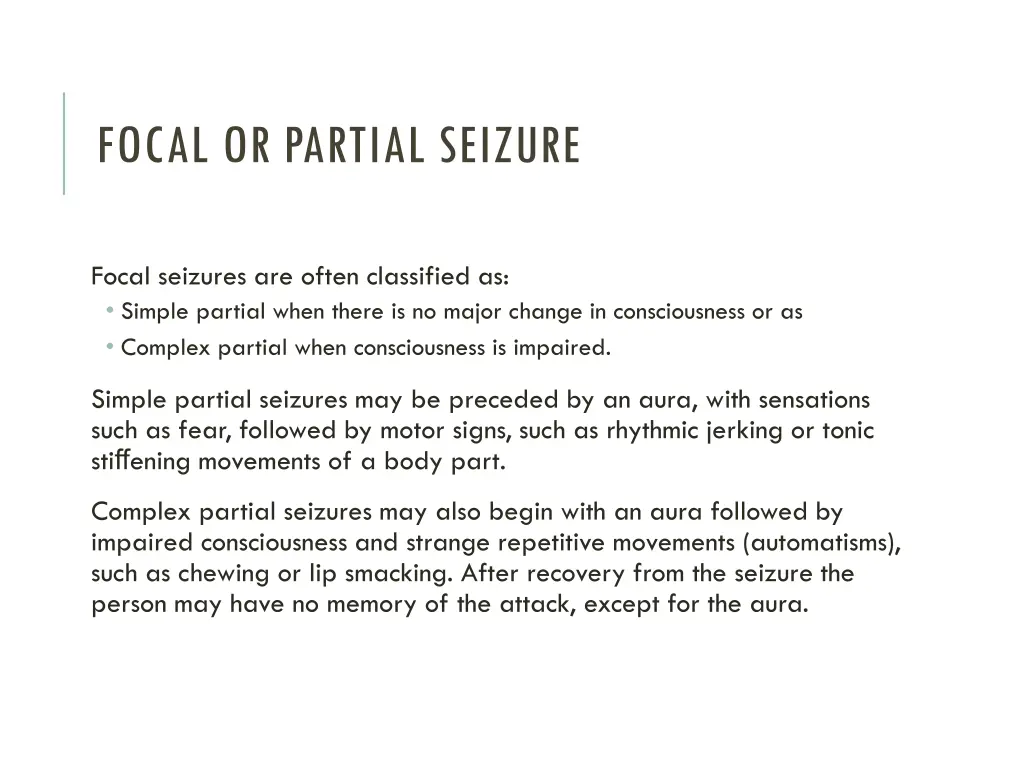 focal or partial seizure 2