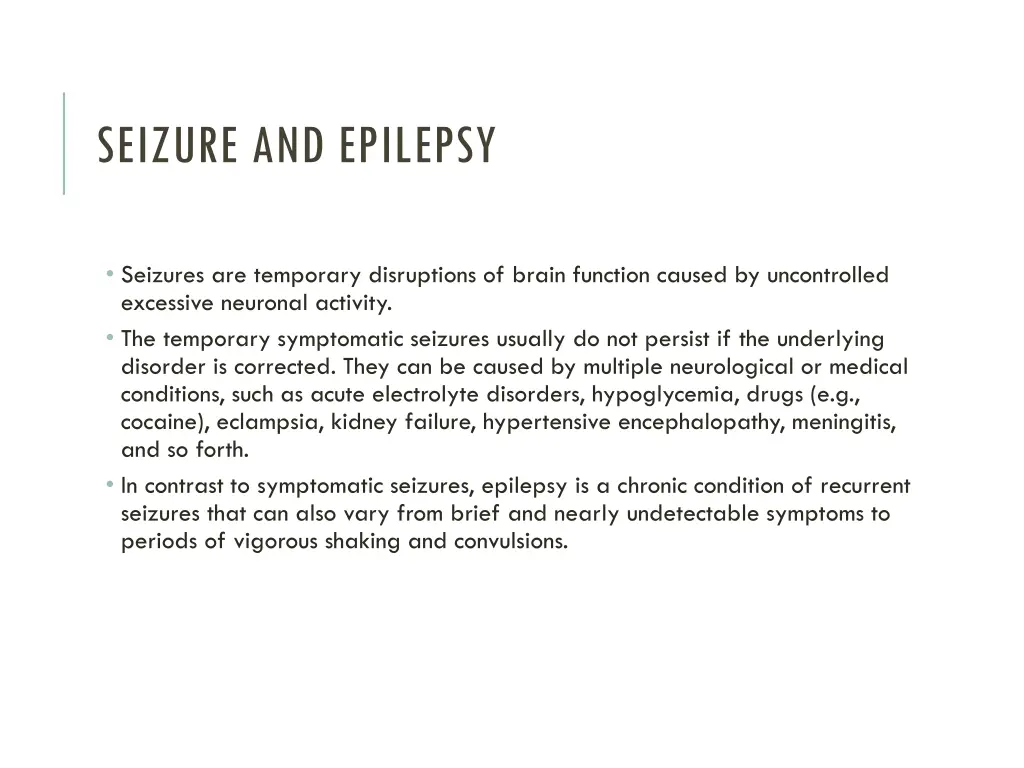 seizure and epilepsy