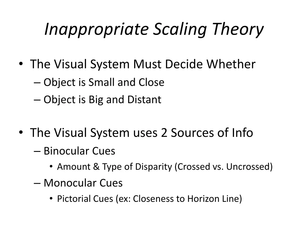 inappropriate scaling theory 1