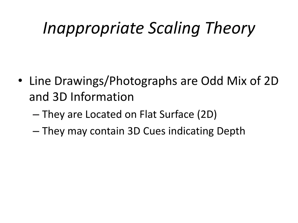 inappropriate scaling theory 2