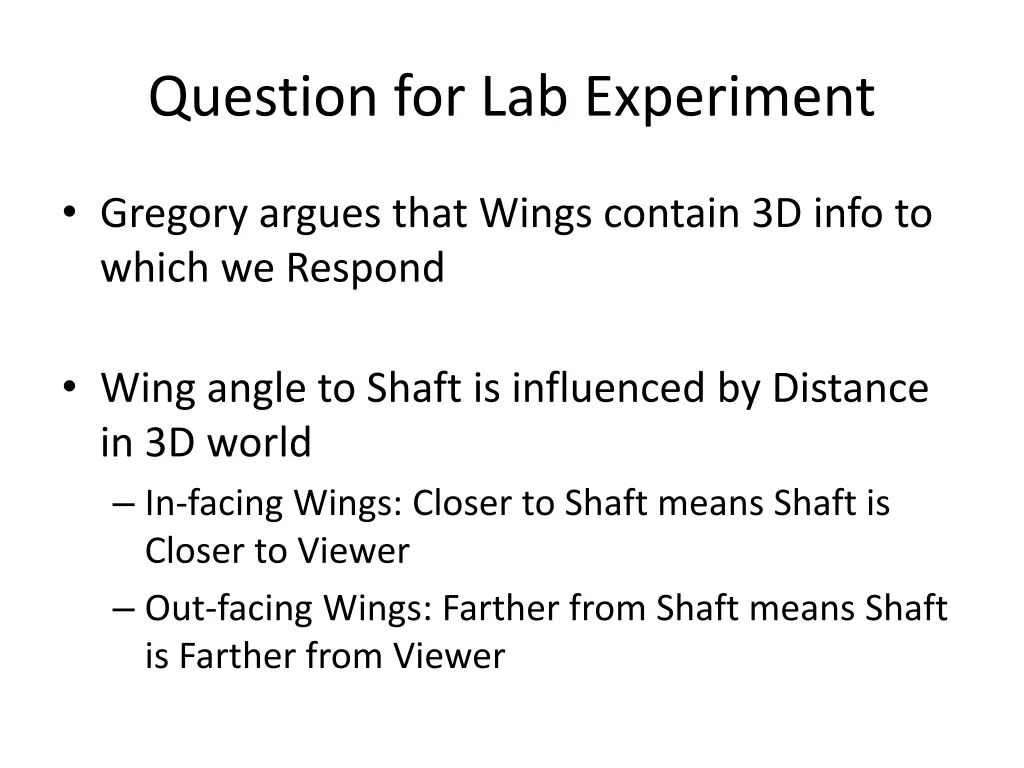 question for lab experiment