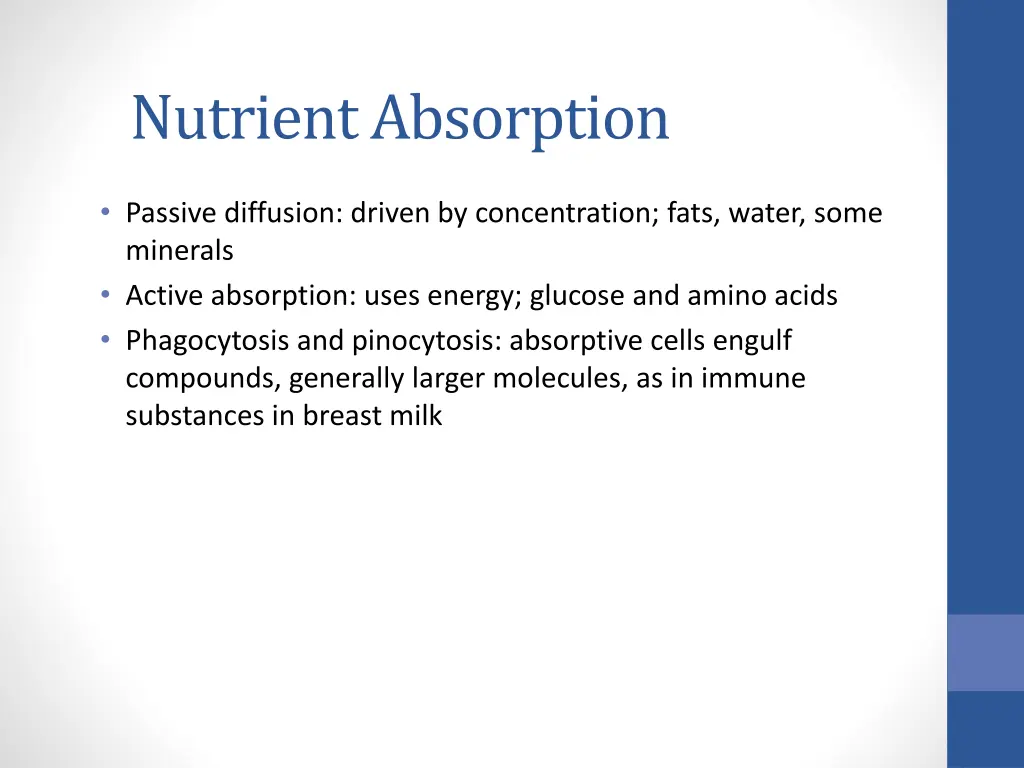 nutrient absorption