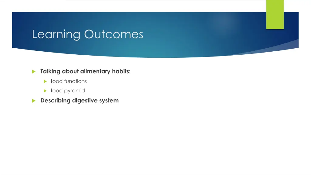 learning outcomes