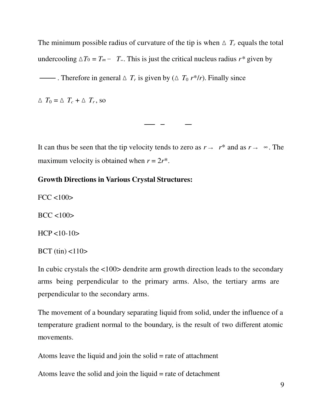 the minimum possible radius of curvature