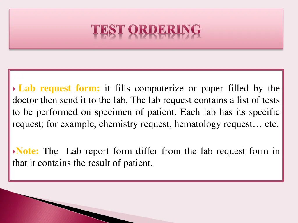 lab request form it fills computerize or paper