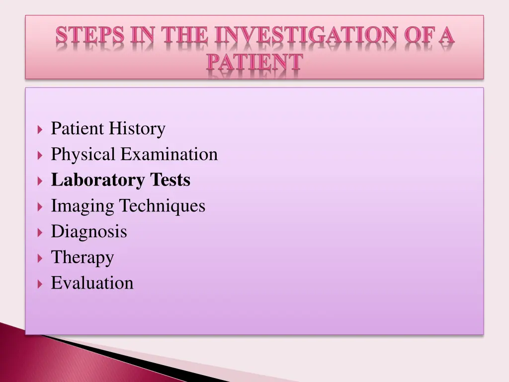 patient history physical examination laboratory