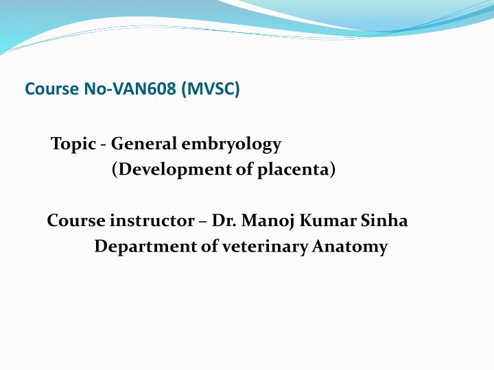 course no van608 mvsc