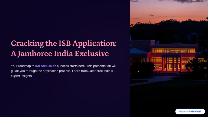 cracking the isb application a jamboree india