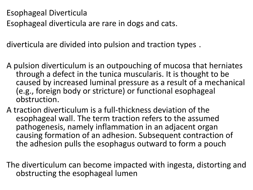 esophageal diverticula esophageal diverticula