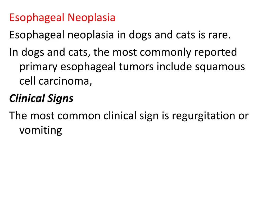 esophageal neoplasia esophageal neoplasia in dogs