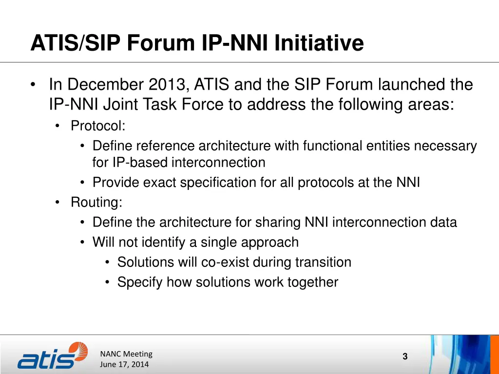 atis sip forum ip nni initiative