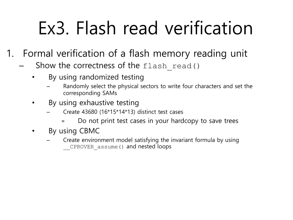 ex3 flash read verification