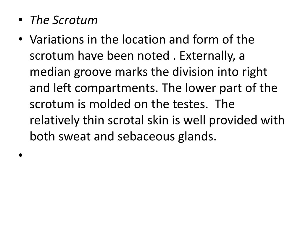 the scrotum variations in the location and form