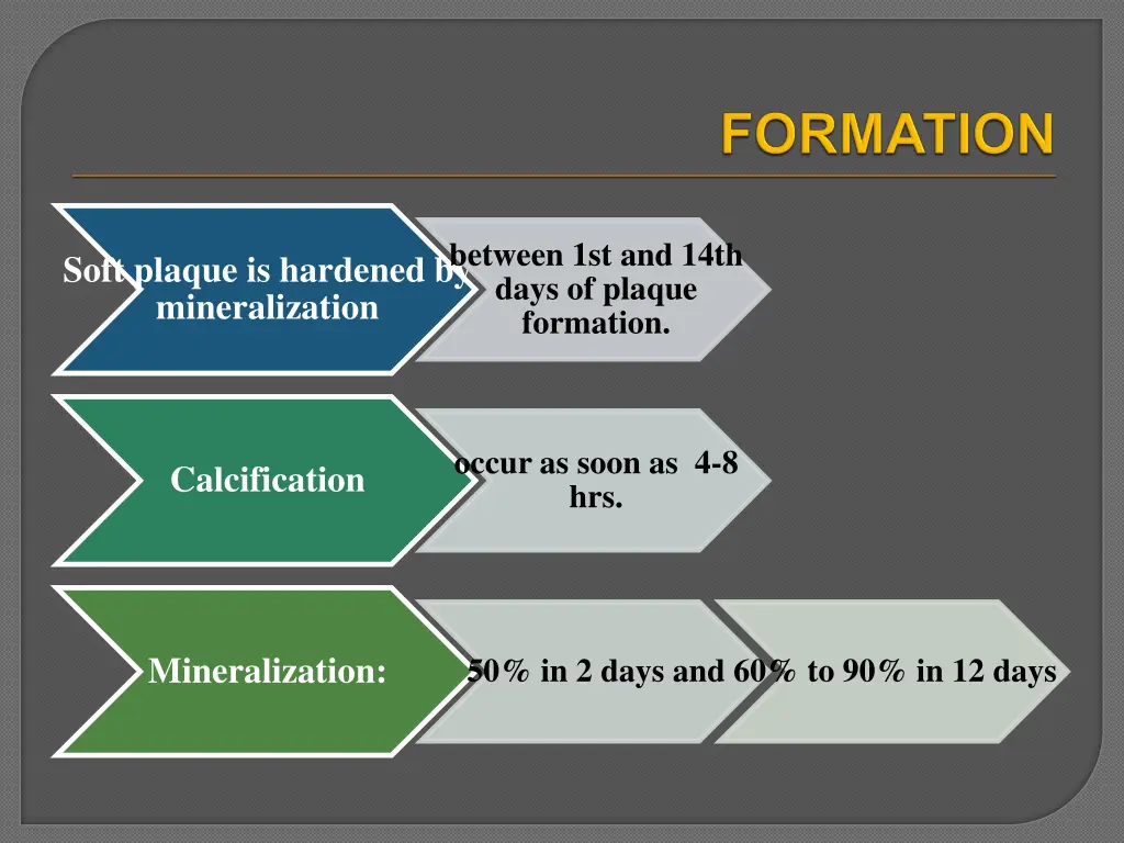between 1st and 14th days of plaque formation