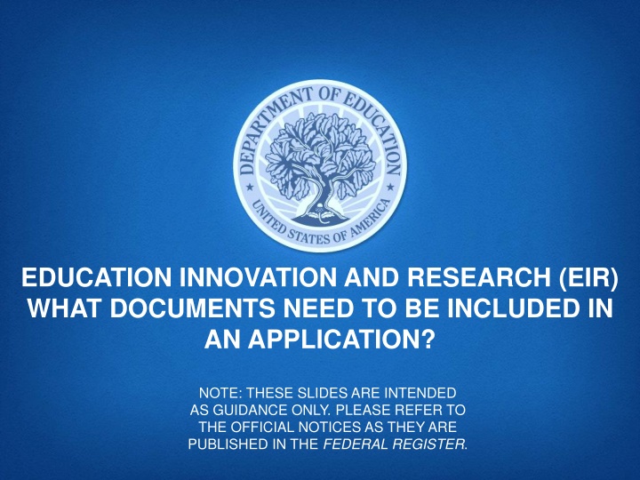 education innovation and research eir what