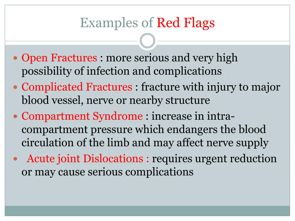 examples of red flags