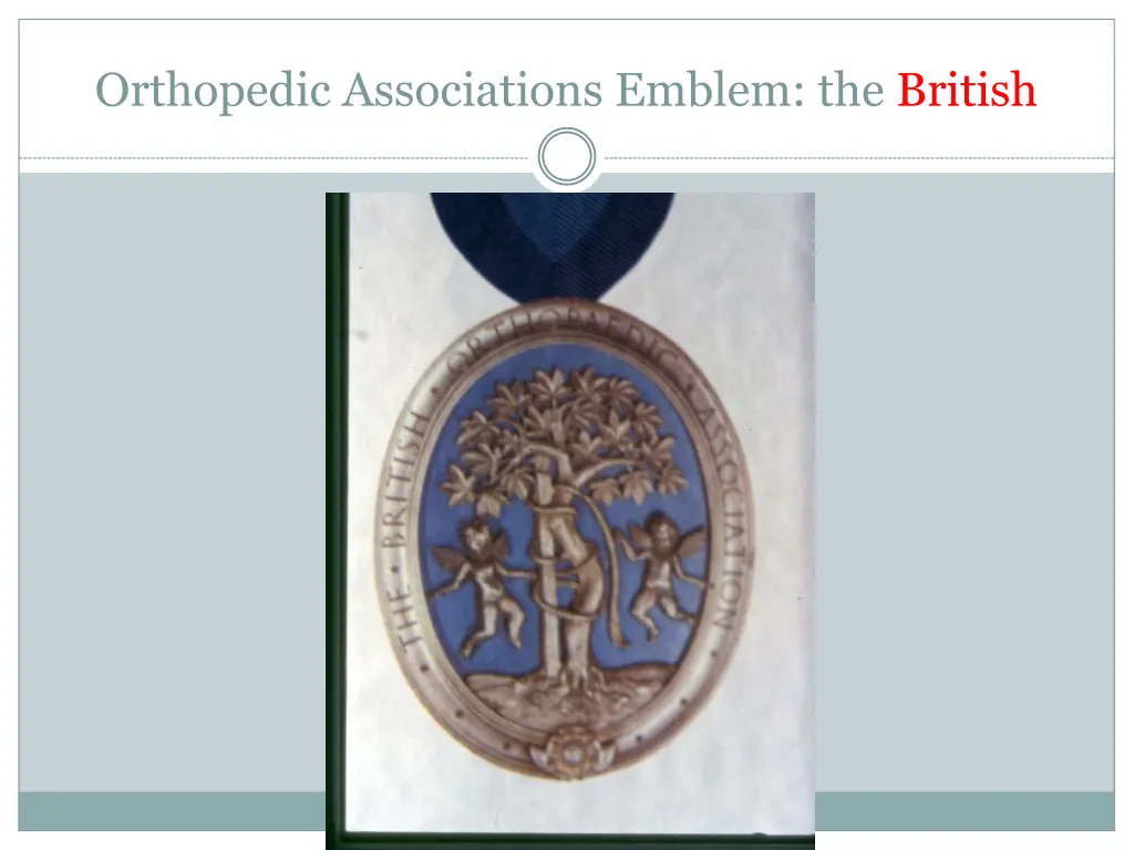 orthopedic associations emblem the british