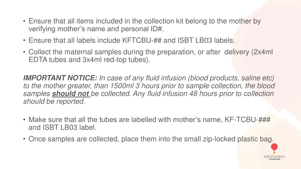 ensure that all items included in the collection