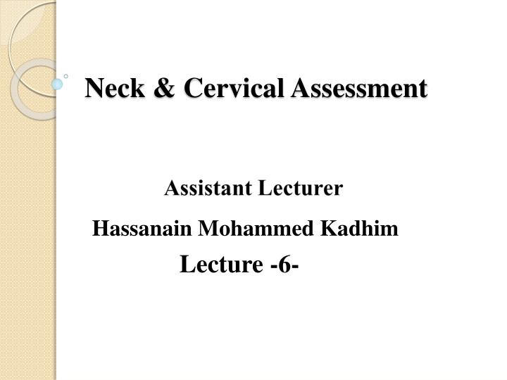neck cervical assessment