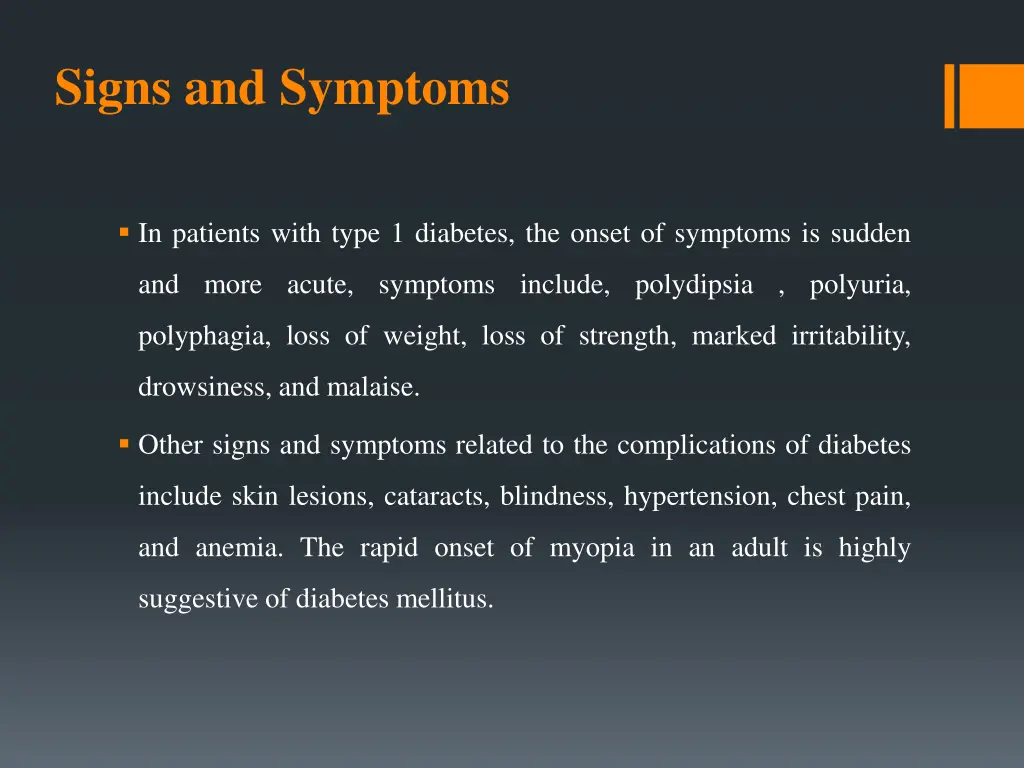 signs and symptoms