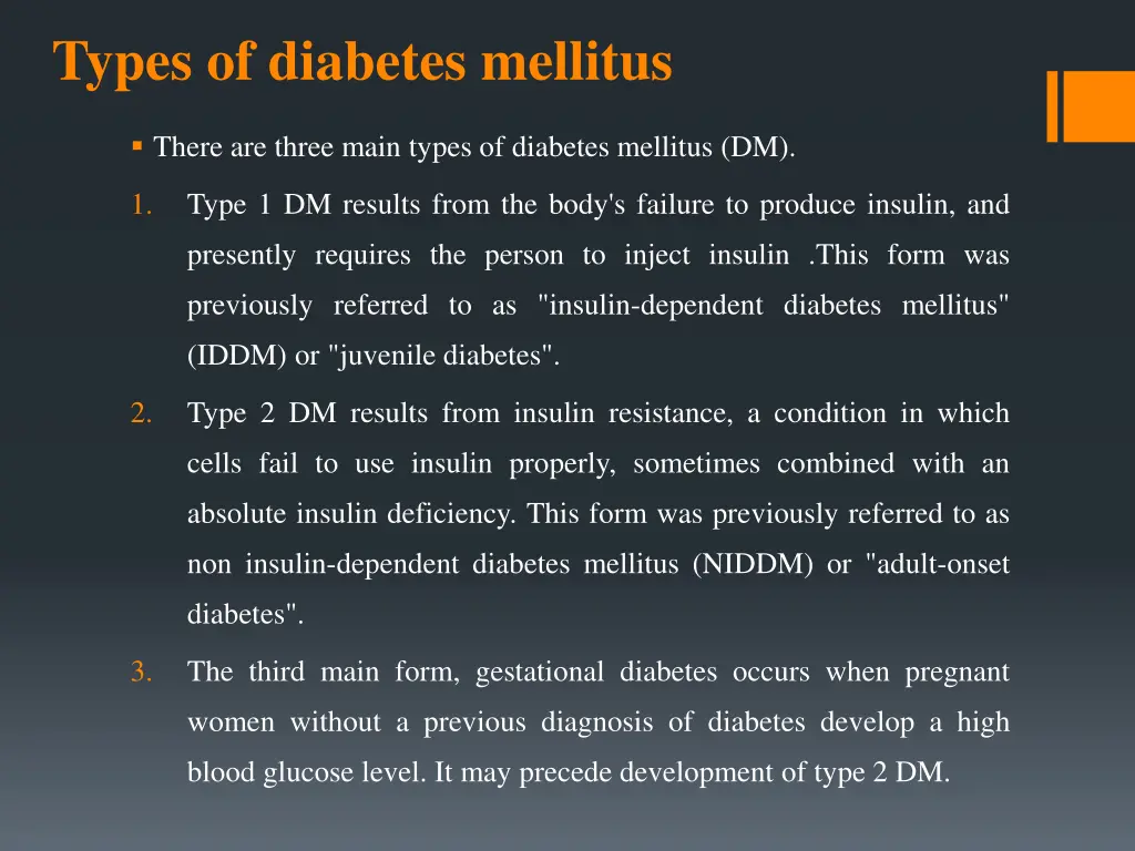 types of diabetes mellitus