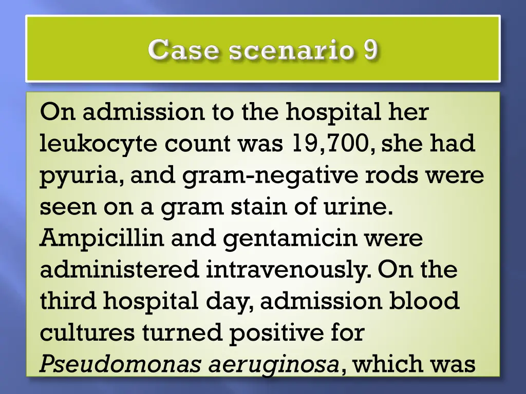 on admission to the hospital her leukocyte count