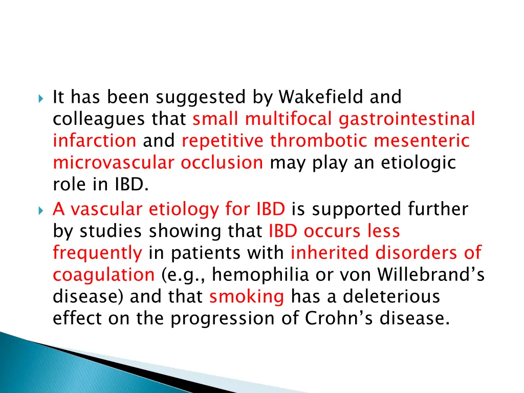 it has been suggested by wakefield and colleagues