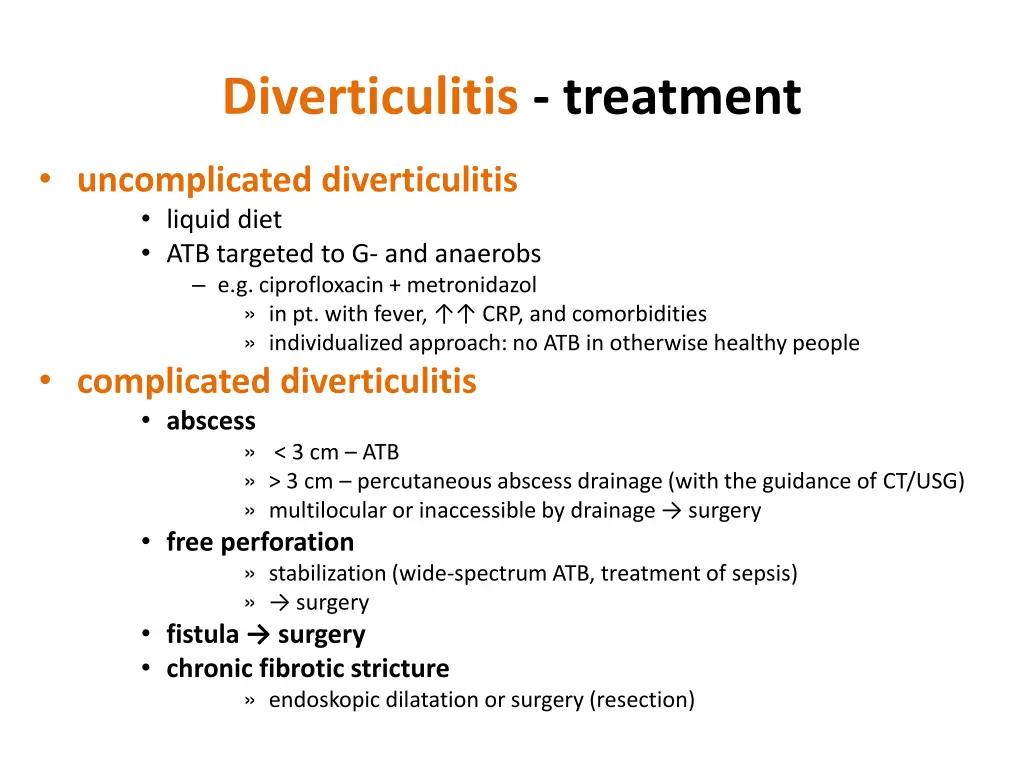 diverticulitis treatment