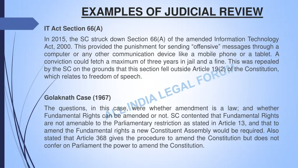 examples of judicial review