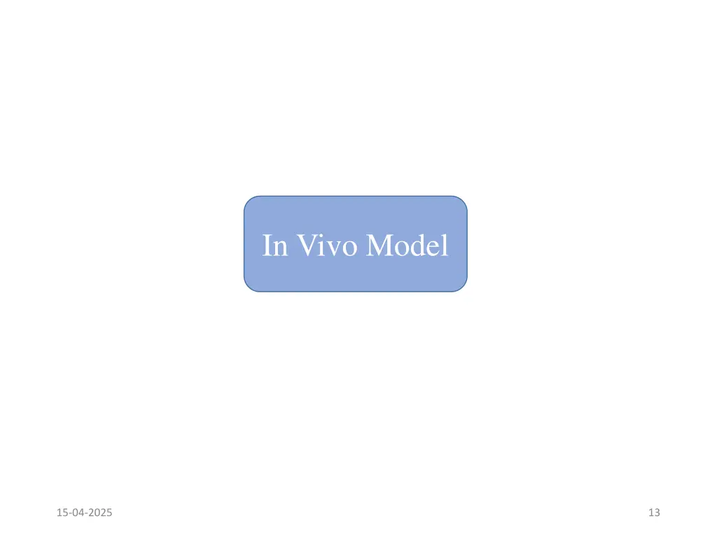 in vivo model