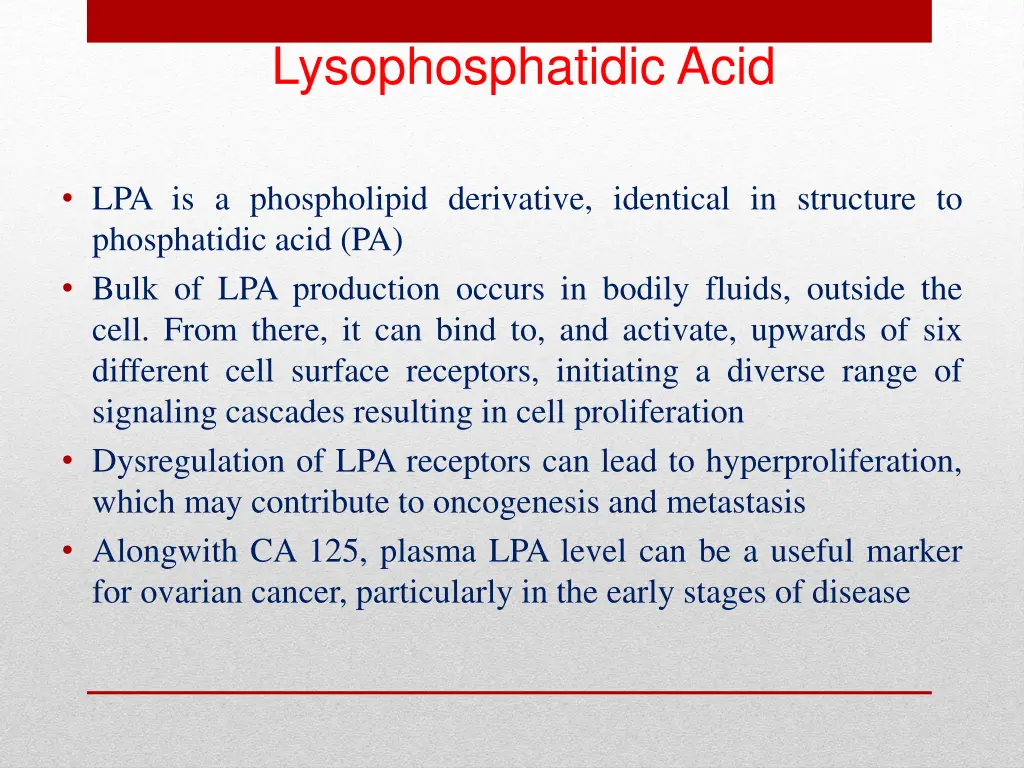 lysophosphatidic acid