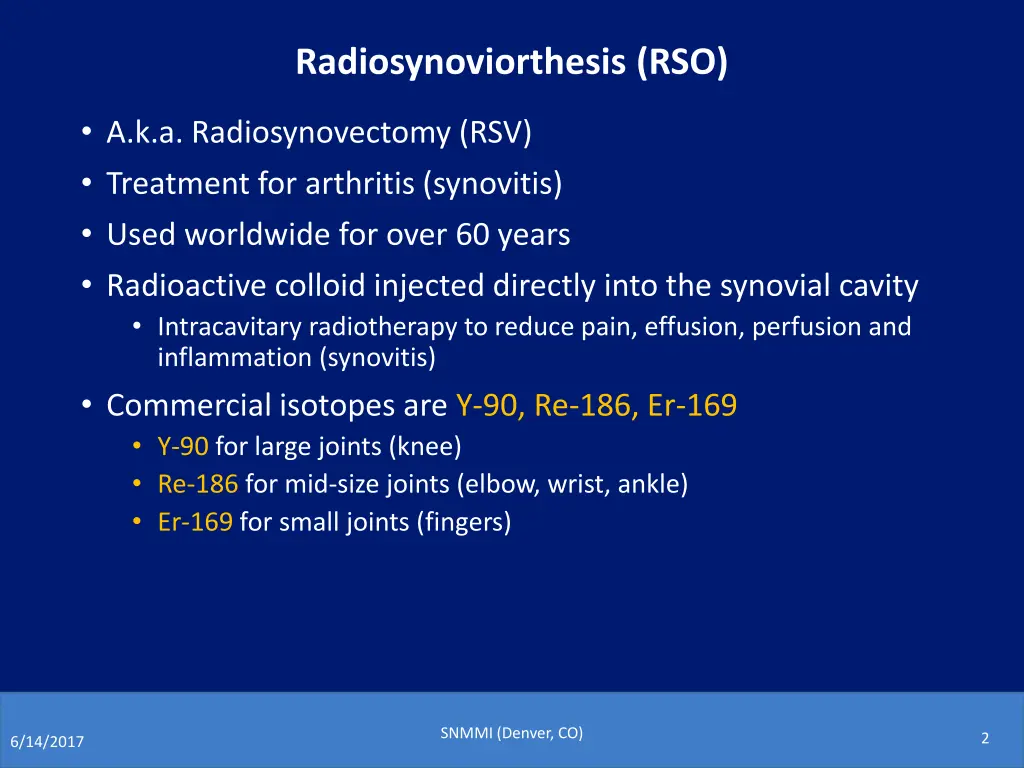 radiosynoviorthesis rso