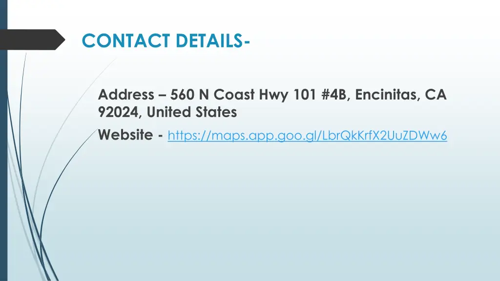 contact details