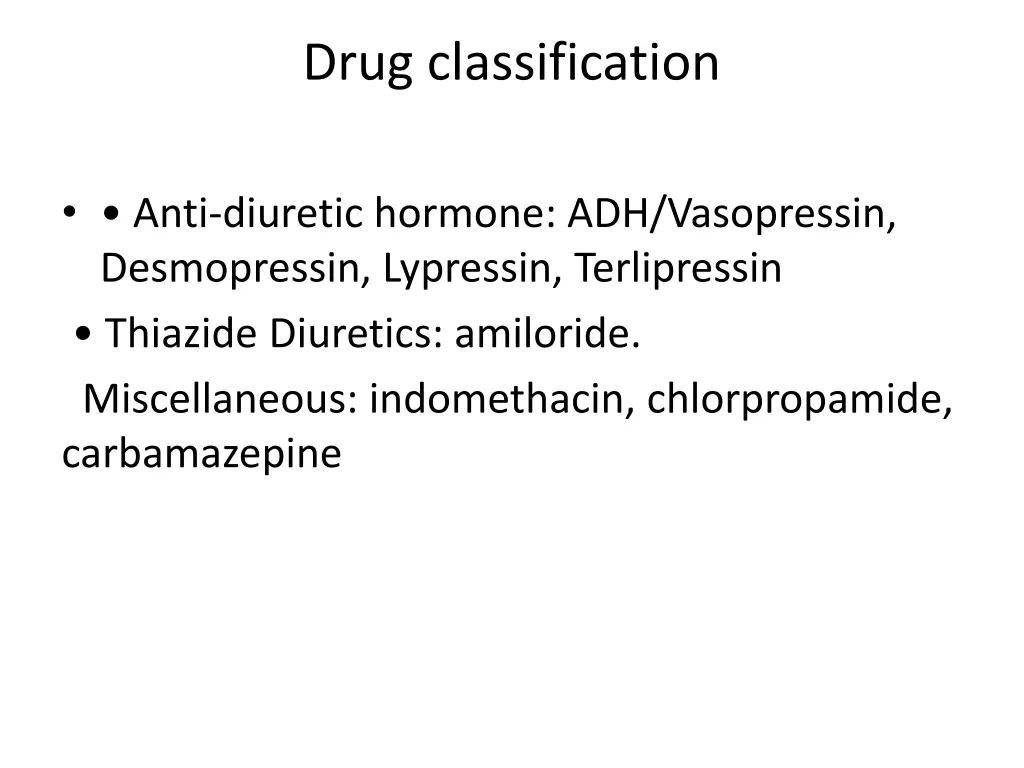 drug classification