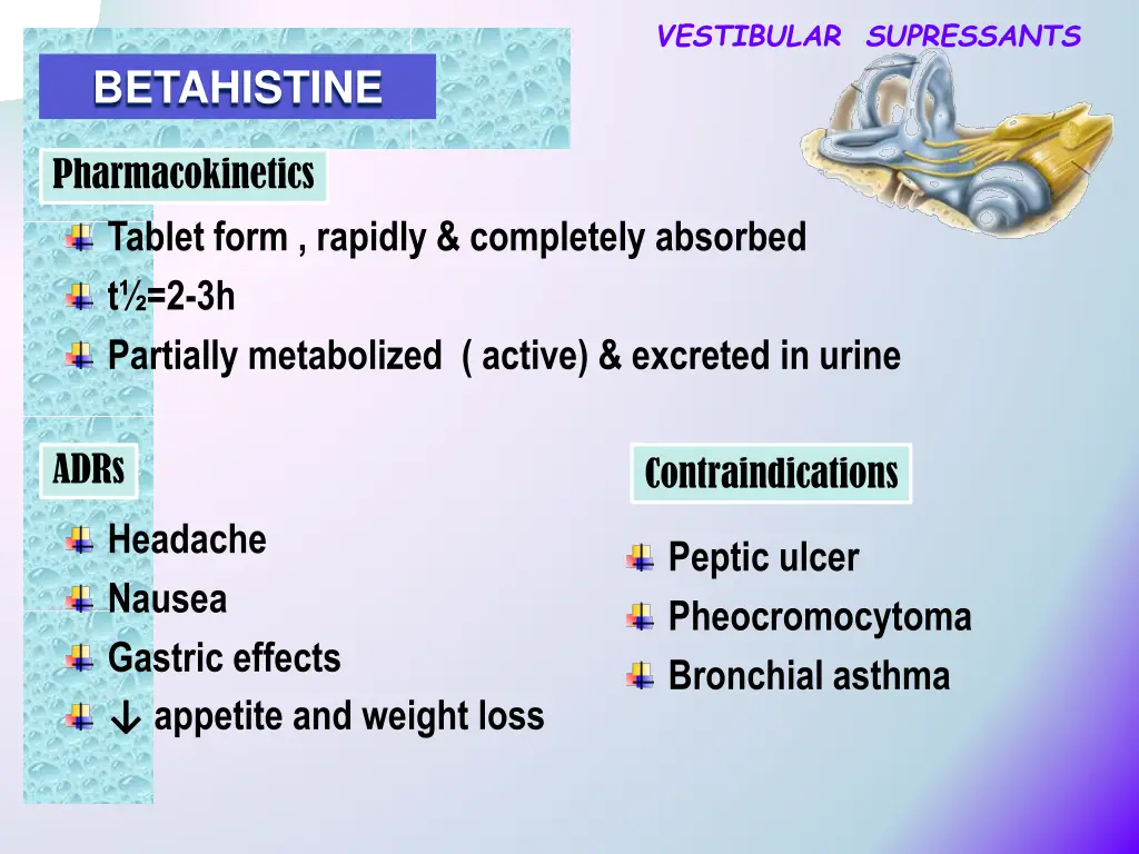 vestibular supressants 1