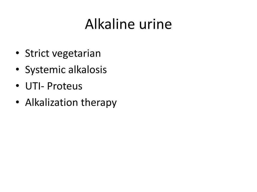 alkaline urine