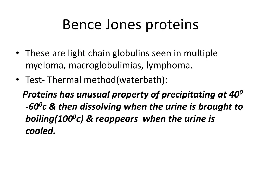 bence jones proteins