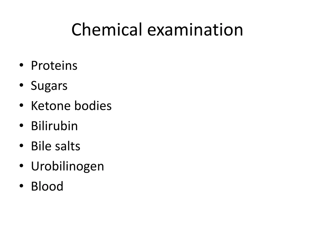 chemical examination