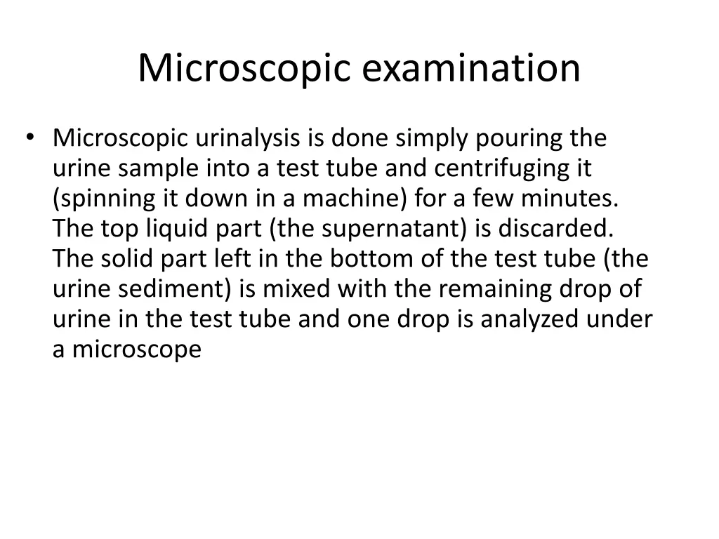 microscopic examination