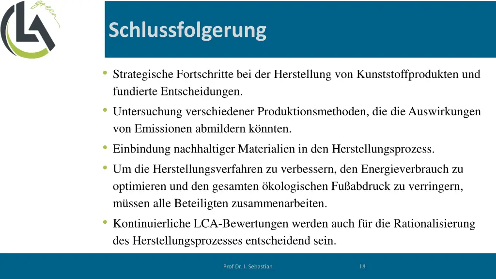 schlussfolgerung