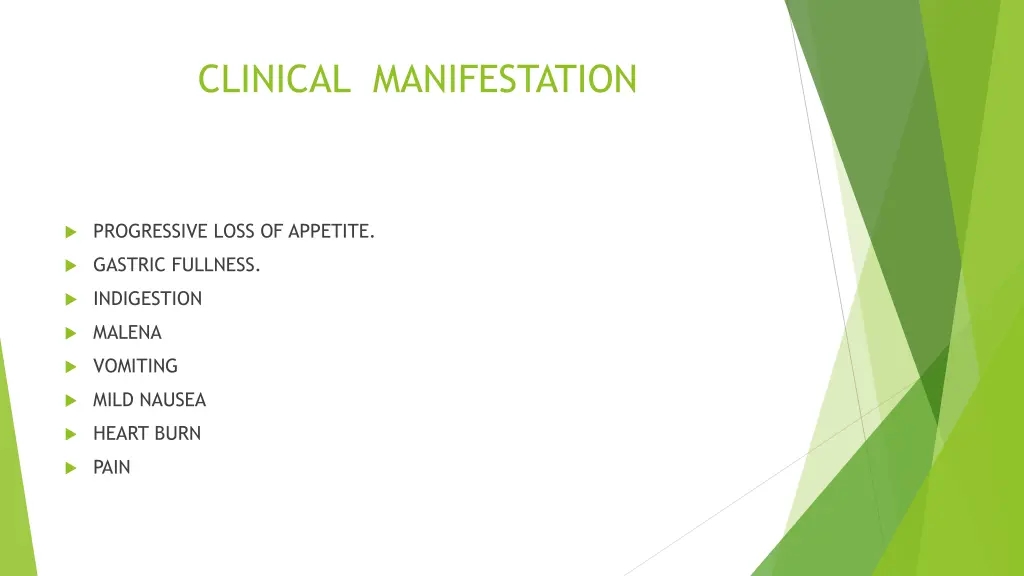 clinical manifestation